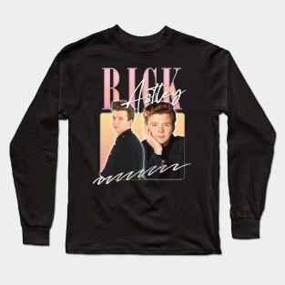 Rick Astley 80s Retro Fan Design Long Sleeve T-Shirt